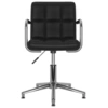 Image de vidaXL Chaise de salle à manger pivotante noir similicuir
