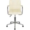 Image de vidaXL Chaise de salle à manger Pivotante Tissu Crème