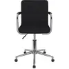 Image de vidaXL Chaise de salle à manger pivotante Tissu noir