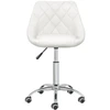 Image de vidaXL Chaise de salle à manger 4 pcs. Pivotant Blanc Similicuir