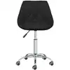 Image de vidaXL Chaise de salle à manger pivotante noir similicuir
