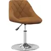 Image de vidaXL Chaise de salle à manger 4 pcs. Pivotant Marron Velours