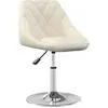 Image de vidaXL Chaise de salle à manger 4 pcs. Pivotantes Crème Velours