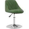 Image de vidaXL Chaise de salle à manger 6 pcs. Pivotant Vert foncé Velours