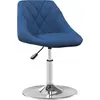 Image de vidaXL Chaise de salle à manger 6 pcs. Pivotant Bleu Velours