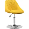 Image de vidaXL Chaises de salle à manger 6 pcs. Pivotant jaune moutarde velours