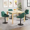 Image de vidaXL Chaise de salle à manger 4 pcs. Pivotant Vert foncé Velours