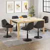 Image de vidaXL Chaise de salle à manger 6 pcs. Pivotant Noir Velours