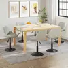 Image de vidaXL Chaises de salle à manger 6 pcs. Pivotant Gris clair Velours