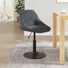 Image de vidaXL Chaise de salle à manger gris foncé velours