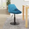Image de vidaXL Chaise de salle à manger bleu velours