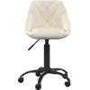 Image de vidaXL Chaise de bureau crème velours