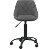 Image de vidaXL Chaise de bureau gris foncé velours