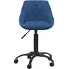 Image de vidaXL Chaise de bureau bleu velours