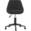 Image de vidaXL Chaise de salle à manger pivotante noir velours