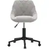Image de vidaXL Chaise de salle à manger Pivotante Gris clair Velours