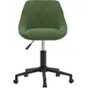 Image de vidaXL Chaise de salle à manger pivotante vert foncé velours
