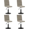 Image de vidaXL Chaise de salle à manger 4 pcs. Pivotantes Gris clair Velours