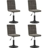 Image de vidaXL Chaise de salle à manger 4 pcs. Pivotant Gris foncé Velours