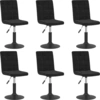 Image de vidaXL Chaise de salle à manger 6 pcs. Pivotant Noir Velours