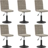 Image de vidaXL Chaises de salle à manger 6 pcs. Pivotant Gris clair Velours