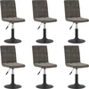 Image de vidaXL Chaise de salle à manger 6 pcs. Pivotant Gris foncé Velours