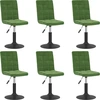 Image de vidaXL Chaise de salle à manger 6 pcs. Pivotant Vert foncé Velours
