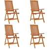 Image de vidaXL Chaises de jardin pliantes 4 pcs. Bois massif d'eucalyptus