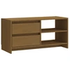 Image de vidaXL Armoire TV brun miel 80x31x39 cm Pin massif