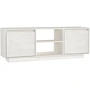 Image de vidaXL Armoire TV Blanc 110x30x40 cm Pin massif