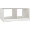 Image de vidaXL Table basse blanche 75x50x33,5 cm pin massif