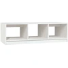 Image de vidaXL Table basse blanche 110x50x34 cm pin massif