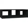 Image de vidaXL Table basse noire 110x50x34 cm pin massif