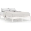 Image de vidaXL Lit en bois massif blanc pin 140x190 cm