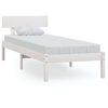Image de vidaXL Lit en bois massif sans matelas blanc