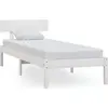 Image de vidaXL Lit en bois massif pin blanc 90x190 cm
