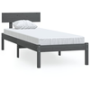Image de vidaXL Lit en bois massif gris pin 90x190 cm