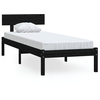 Image de vidaXL Lit en bois massif pin noir 90x190 cm