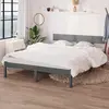 Image de vidaXL Lit en bois massif gris 120x190 cm