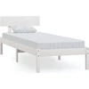Image de vidaXL Lit en bois massif pin blanc 90x200 cm