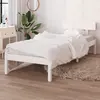 Image de vidaXL Lit en bois massif pin blanc 100x200 cm