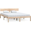 Image de vidaXL Lit en bois massif sans matelas 140x200 cm