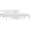Image de vidaXL Lit en bois massif pin blanc 180x200 cm
