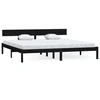 Image de vidaXL Lit en bois massif pin noir 180x200 cm