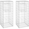 Image de vidaXL Colonnes de gabion 2 pcs. 40x40x100 cm fer