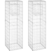 Image de vidaXL Colonnes de gabion 2 pcs. 40x40x140 cm fer