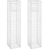 Image de vidaXL Colonnes de gabion 2 pcs. 40x40x180 cm fer