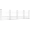 Image de vidaXL Corbeille à gabion en forme de U avec 5 colonnes en fer 500x20x150 cm