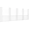 Image de vidaXL Corbeille à gabion en forme de U avec 5 colonnes en fer 500x20x200 cm