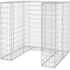 Image de vidaXL Mur en gabion pour poubelles Acier galvanisé 110x100x110 cm